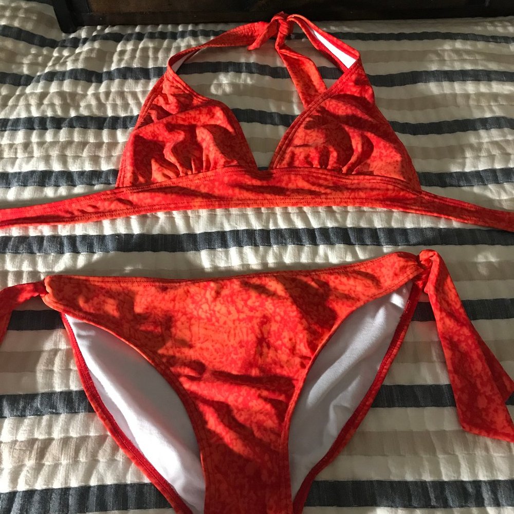 Orange bathing suit